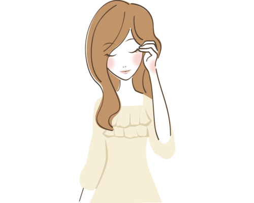 髪かきあげ女性