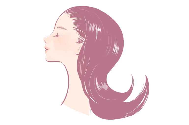 女性の髪